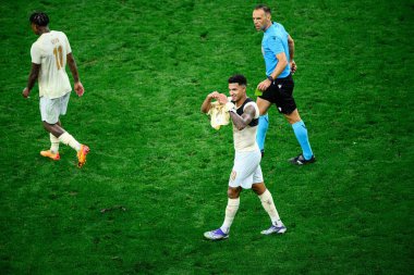 GENEVE, SWitzERLAND - 28 AUGust, 2025: Kaua Elias Nogueira - UEFA Avrupa Konferans Ligi Servette FC - Shakhtar Donetsk 'e karşı Cenevre Stadyumu.