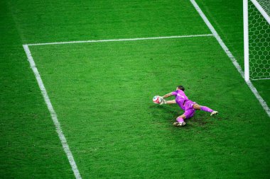 GENEVE, SWitzERLAND - 28 AĞUSTOS, 2025: Joel Mall - UEFA Avrupa Konferans Ligi Servette FC - Shakhtar Donetsk 'e karşı Cenevre Stadyumu.