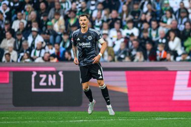MOENCHENGLADBACH, GERMANY - 27 Eylül 2025: Robin Koch - Bundesliga Borussia Moenchengladbach-Eintracht Frankfurt maçı Borussia Park 'ta.