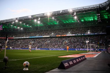 MOENCHENGLADBACH, GERMANY - 27 Eylül 2025: - Borussia Borussia Moenchengladbach-Eintracht Frankfurt maçı Borussia Park 'ta.
