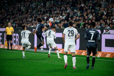 MOENCHENGLADBACH, GERMANY - 27 Eylül 2025: - Borussia Borussia Moenchengladbach-Eintracht Frankfurt maçı Borussia Park 'ta.