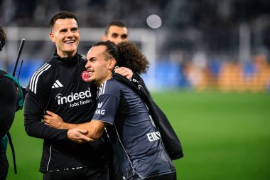 MOENCHENGLADBACH, GERMANY - 27 Eylül 2025: Arthur Theate - Bundesliga Borussia Moenchengladbach-Eintracht Frankfurt maçı Borussia Park 'ta.