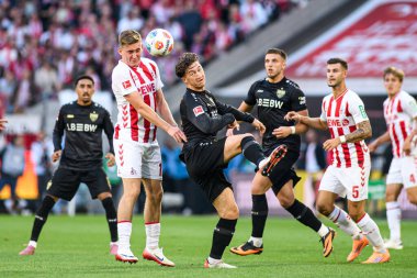 COLOGNE, GERMANY - 28 SEPTEMBER, 2025: - 1.FC Koeln-VfB Stuttgart futbol karşılaşması Rhein Enerji Stadyumu 'nda.
