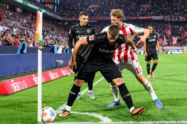 COLOGNE, GERMANY - 28 SEPTEMBER, 2025: - 1.FC Koeln-VfB Stuttgart futbol karşılaşması Rhein Enerji Stadyumu 'nda.
