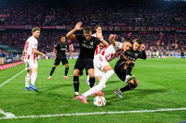 COLOGNE, GERMANY - 28 SEPTEMBER, 2025: - 1.FC Koeln-VfB Stuttgart futbol karşılaşması Rhein Enerji Stadyumu 'nda.