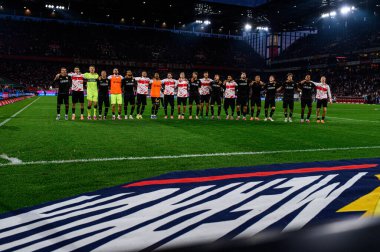 COLOGNE, GERMANY - 28 SEPTEMBER, 2025: - 1.FC Koeln-VfB Stuttgart futbol karşılaşması Rhein Enerji Stadyumu 'nda.