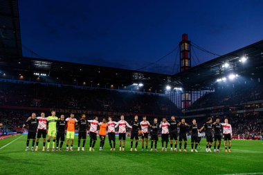 COLOGNE, GERMANY - 28 SEPTEMBER, 2025: - 1.FC Koeln-VfB Stuttgart futbol karşılaşması Rhein Enerji Stadyumu 'nda.