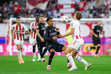 COLOGNE, GERMANY - 28 SEPTEMBER, 2025: Tiago Tomas, Timo Huebers - Bundesliga 1.FC Koeln vs VfB Stuttgart maçı Rhein Energie Stadion 'da.