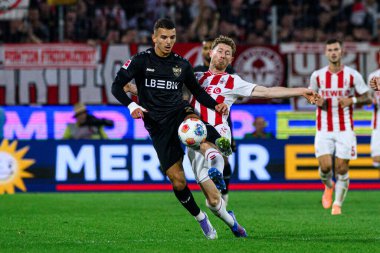 COLOGNE, GERMANY - 28 SEPTEMBER, 2025: - 1.FC Koeln-VfB Stuttgart futbol karşılaşması Rhein Enerji Stadyumu 'nda.