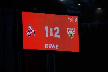 COLOGNE, GERMANY - 28 SEPTEMBER, 2025: - 1.FC Koeln-VfB Stuttgart futbol karşılaşması Rhein Enerji Stadyumu 'nda.