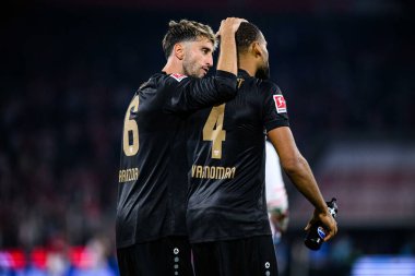 COLOGNE, GERMANY - 28 SEPTEMBER, 2025: Atakan Karazor, Josha Vagnoman - Bundesliga 1.FC Koeln-VfB Stuttgart maçı Rhein Energie Stadion 'da.