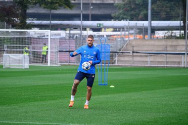 LEVERKUSEN, GERMANY - 30 SEPTEMBER, 2025: Robert Andrich - UEFA Champions League, MD-1, practice FC Bayer 04 Leverkusen at BayArena. 