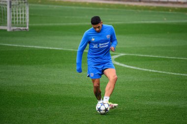 LEVERKUSEN, GERMANY - 30 SEPTEMBER, 2025: Ezequiel Fernandez - UEFA Champions League, MD-1, practice FC Bayer 04 Leverkusen at BayArena. 