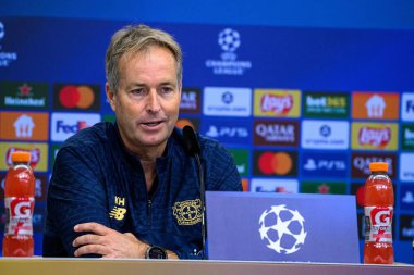 LEVERKUSEN, GERMANY - 30 SEPTEMBER, 2025: Kasper Hjulmand - UEFA Champions League, MD-1, Press conference  at BayArena.