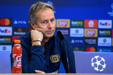 LEVERKUSEN, GERMANY - 30 SEPTEMBER, 2025: Kasper Hjulmand - UEFA Champions League, MD-1, Press conference  at BayArena.