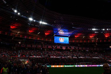 LEVERKUSEN, GERMANY - 1 OCTOBER, 2025:  - The UEFA Champions League football match between Bayer 04 Leverkusen vs PSV Eindhoven at BayArena.