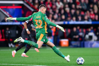 LEVERKUSEN, GERMANY - 1 OCTOBER, 2025: Matej Kovar - The UEFA Champions League football match between Bayer 04 Leverkusen vs PSV Eindhoven at BayArena.