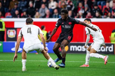 LEVERKUSEN, GERMANY - 1 OCTOBER, 2025: Ernest Poku - The UEFA Champions League football match between Bayer 04 Leverkusen vs PSV Eindhoven at BayArena.
