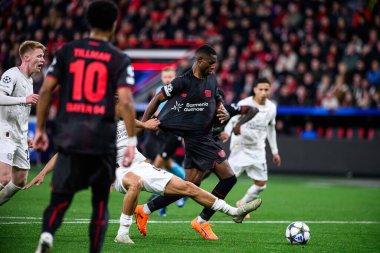 LEVERKUSEN, GERMANY - 1 OCTOBER, 2025: Christian Kofane, goal - The UEFA Champions League football match between Bayer 04 Leverkusen vs PSV Eindhoven at BayArena.