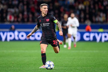 LEVERKUSEN, GERMANY - 1 OCTOBER, 2025: Alejandro Grimaldo - The UEFA Champions League football match between Bayer 04 Leverkusen vs PSV Eindhoven at BayArena.