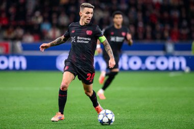 LEVERKUSEN, GERMANY - 1 OCTOBER, 2025: Alejandro Grimaldo - The UEFA Champions League football match between Bayer 04 Leverkusen vs PSV Eindhoven at BayArena.