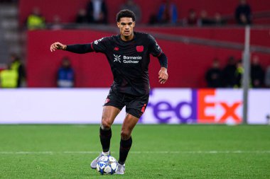 LEVERKUSEN, GERMANY - 1 OCTOBER, 2025: Jarell Quansah - The UEFA Champions League football match between Bayer 04 Leverkusen vs PSV Eindhoven at BayArena.
