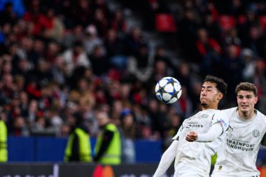 LEVERKUSEN, GERMANY - 1 OCTOBER, 2025:  - The UEFA Champions League football match between Bayer 04 Leverkusen vs PSV Eindhoven at BayArena.