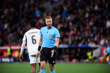 LEVERKUSEN, GERMANY - 1 OCTOBER, 2025: Glenn Nyberg - Bayer 04 Leverkusen ile PSV Eindhoven arasındaki UEFA Şampiyonlar Ligi maçı.