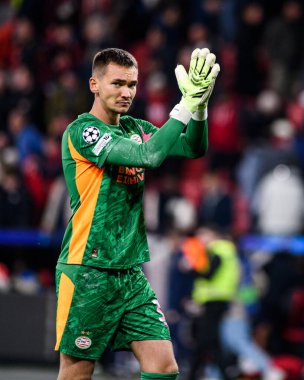 LEVERKUSEN, GERMANY - 1 OCTOBER, 2025: Matej Kovar - The UEFA Champions League football match between Bayer 04 Leverkusen vs PSV Eindhoven at BayArena.