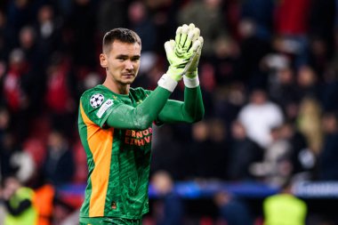 LEVERKUSEN, GERMANY - 1 OCTOBER, 2025: Matej Kovar - The UEFA Champions League football match between Bayer 04 Leverkusen vs PSV Eindhoven at BayArena.