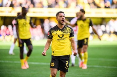 DORTMUND, GERMANY - 4 Ekim 2025: Yan Couto - 1.Bundesliga maçı Borussia Dortmund - RB Leipzig 'e karşı Signal Iduna Park.