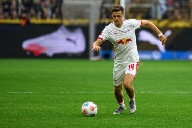 DORTMUND, GERMANY - 4 ECTOBER, 2025: Christoph Baumgartner - 1.Bundesliga maçı Borussia Dortmund vs RB Leipzig at Signal Iduna Park.