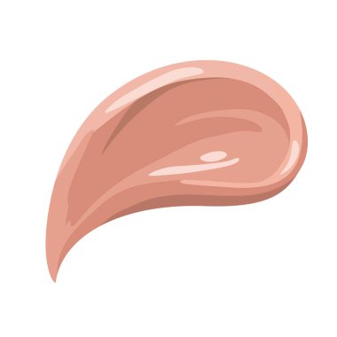 Vektör Smear Vakfı Krem Makyaj Sıvısı beyaz arkaplanda izole.