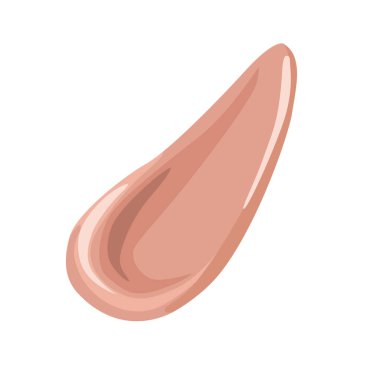 Vektör Smear Vakfı Krem Makyaj Sıvısı beyaz arkaplanda izole.