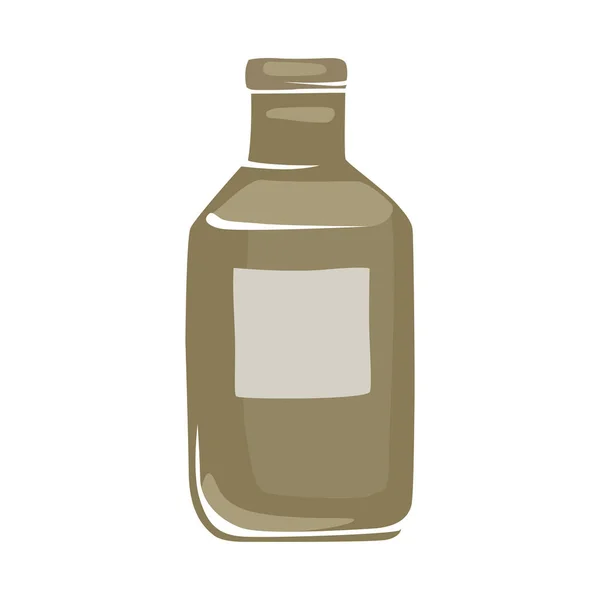 Crema Botella Loción Corporal Vectorial Cuidado Cosmético Minimalista Piel Ilustración — Archivo Imágenes Vectoriales