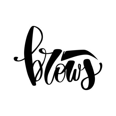 Brows Stüdyo Logosu. Vector Kaş Kaligrafi Güzellik Salonu, Dekoratif Kartlar, Tişört baskısı.