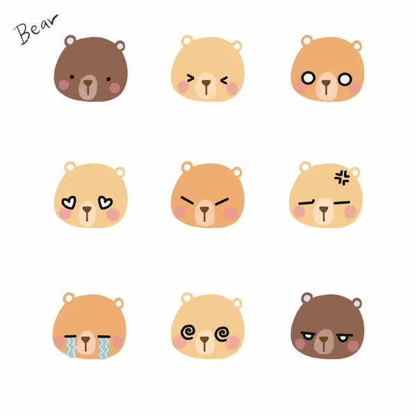 Various Brown Cats Face Expression Background You Can Enjoy Little — Stock Photo, Image