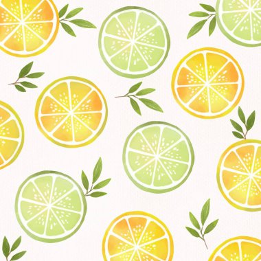 Sarı ve açık yeşil bir limon arka planı.