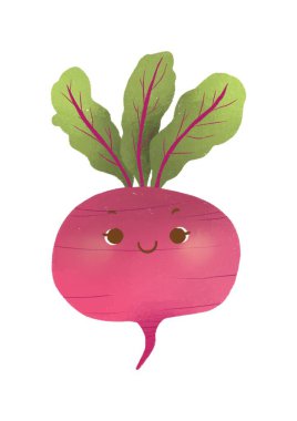 Tatlı bir sebze çizgi filmi. Bu bir pancar. Bu, öğretici bir ortam için kullanılabilir.