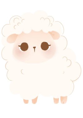 Beyaz yüzlü ve kahverengi gözlü bir koyun.