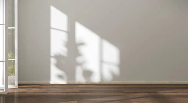 Порожня Розкішна Кімната Бежевою Білою Стіною Білі Двері Скляною Панеллю — стокове фото