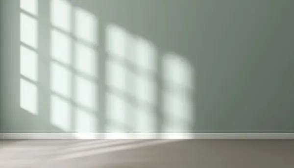 Leeres Luxuszimmer Mit Mintgrüner Türkisfarbener Wand Sockelleiste Auf Grauem Teppichboden — Stockfoto