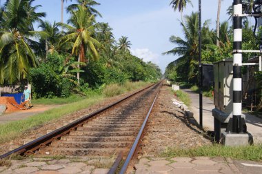 Sri Lanka 'daki tren istasyonu.