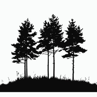 İngiliz Timber silueti, Temiz Siyah ve Beyaz Vektör Siluet Sanatı.
