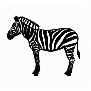 Vector Silhouette of Zebra, Striking Zebra Illustration for Wildlife and Africa Concepts clipart