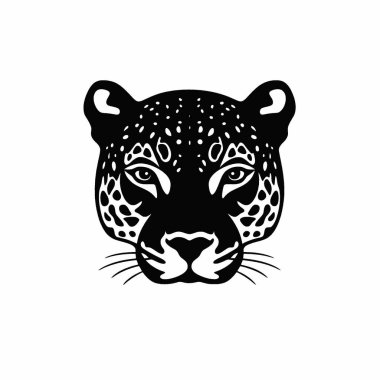 Grafikler için Jaguar silueti, Şık Tek Renkli Vektör Silueti.