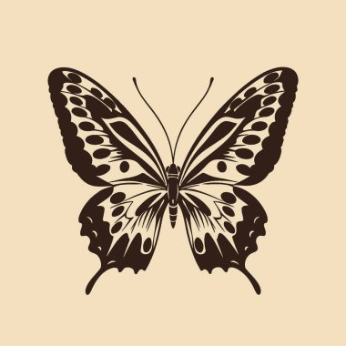 Kelebek Vektör İllüstrasyon Böceği, Lepidoptera, Kanatlar, Doğa, Simge.