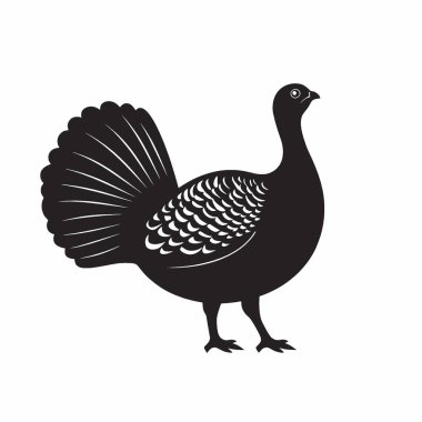 Turkey silhouette,Chic Monochrome Vector Silhouette for Graphics. clipart