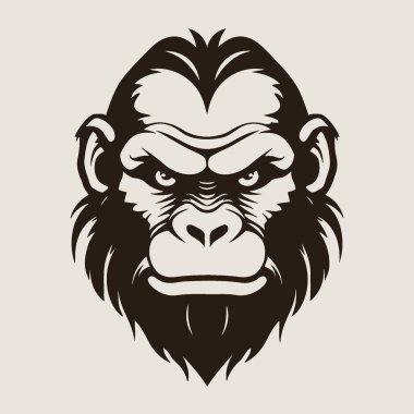 Ramapithecus Logo Vektör Sanatı Sade Arka plan Fosili, Tarih Öncesi, Primat, Logo, Simge.