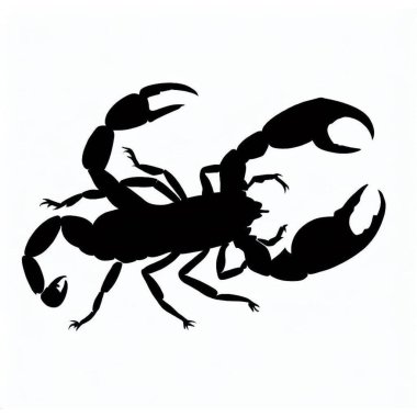 Vector Silhouette of Scorpion, Stingy Scorpion Graphic for Arachnid and Wildlife Themes clipart